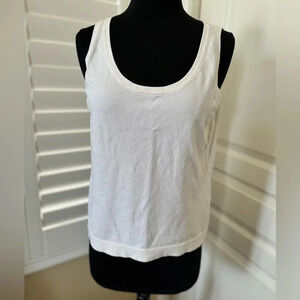 White + Warren | Scoop Neck Silk Blend Tank - Size XL